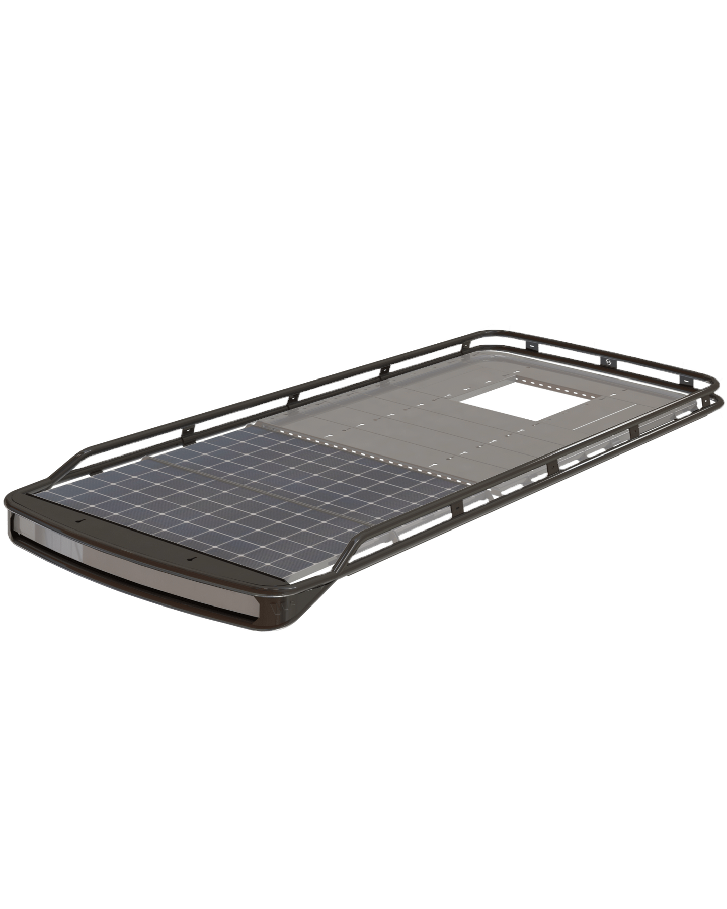 Lightweight modular aluminium roof rack for Mercedes Sprinter vans and campervans