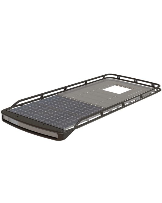 Lightweight modular aluminium roof rack for Mercedes Sprinter vans and campervans