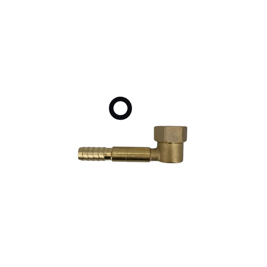 Brass Elbow 1/2" UM with Quick-Fit Connection and 10mm Hose Barb