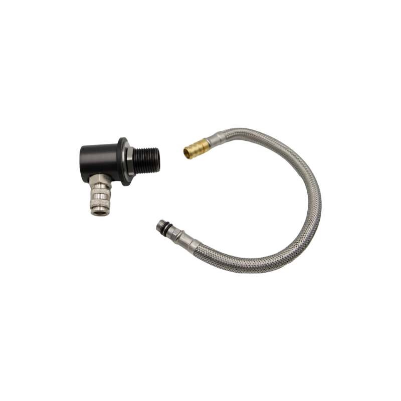 Wall outlet 90° incl. Quick coupling "Shower set 2" 'Dark Edition'