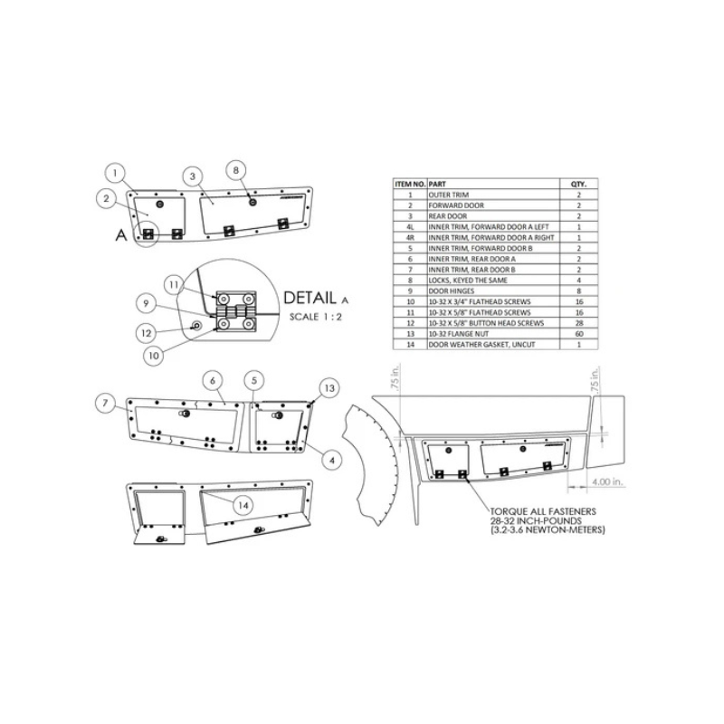 Agency 6 Rear Lockers – Long Wheel Base