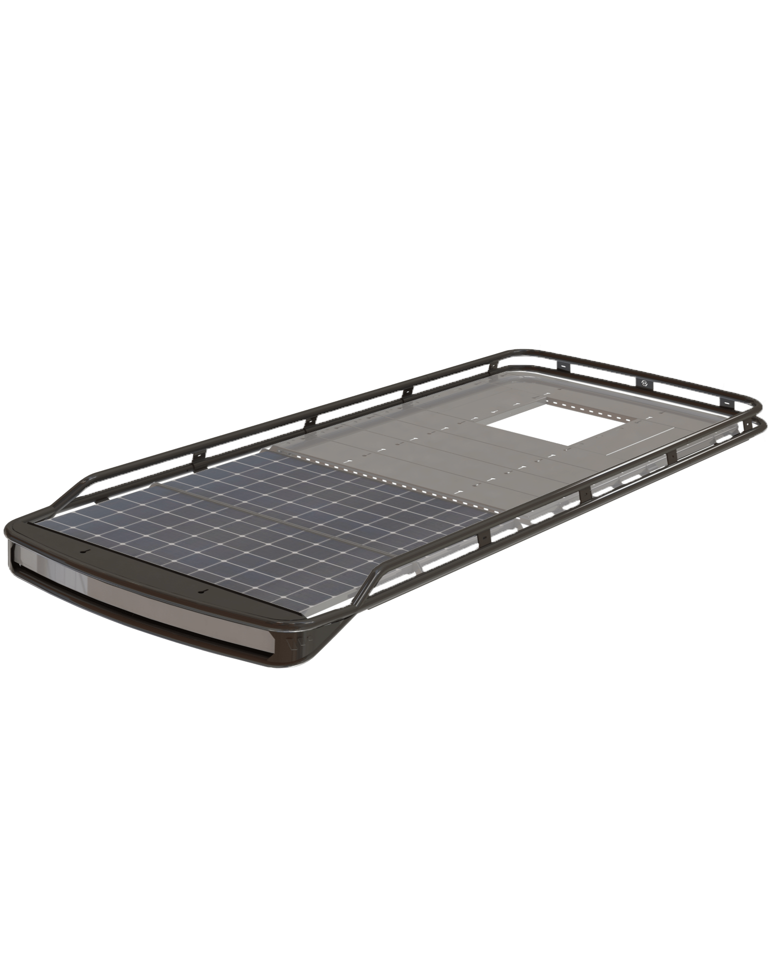 Lightweight modular aluminium roof rack for Mercedes Sprinter vans and campervans