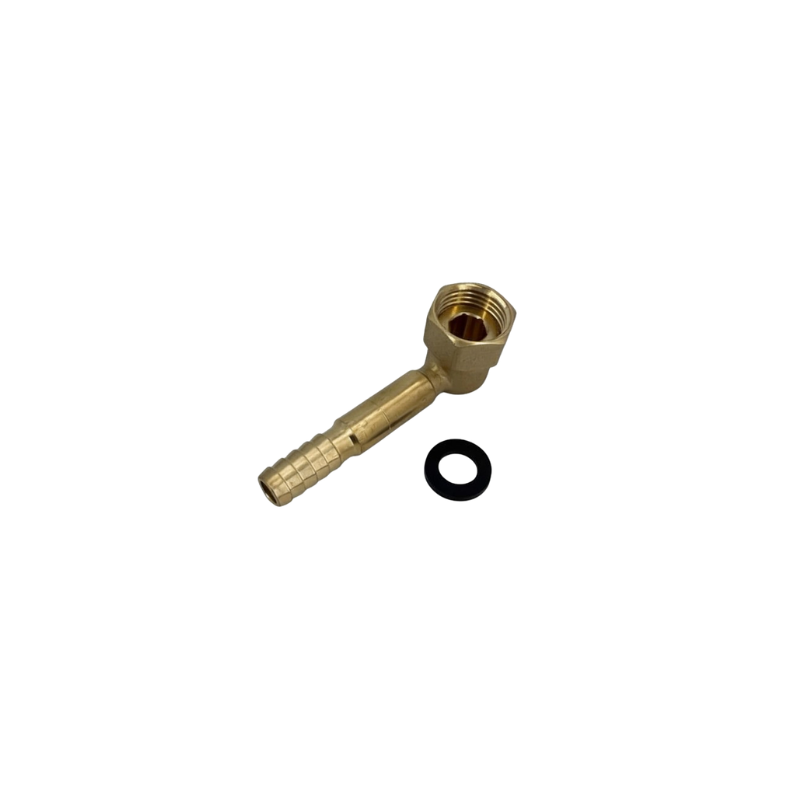 Brass Elbow 1/2" UM with Quick-Fit Connection and 10mm Hose Barb