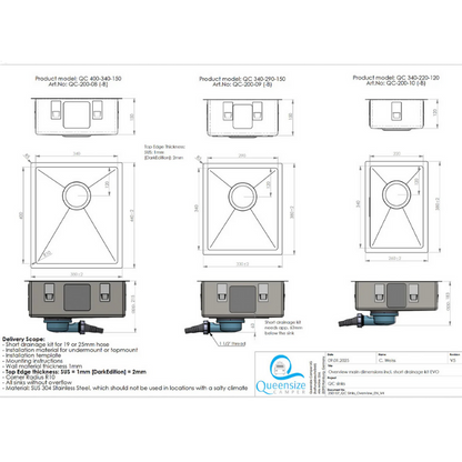 Stainless Steel Sink 'Dark Edition'